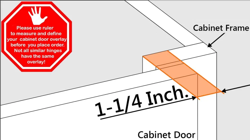 1/4" Inch Overlay America Cabinet Face Frame Hinge Furniture Hinges