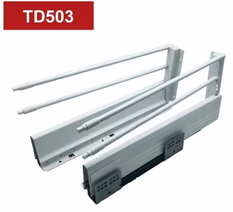 A gaveta do armário desliza a caixa tandem do metal do fechamento macio da parede dobro para acessórios da gaveta caixas escondidas da gaveta